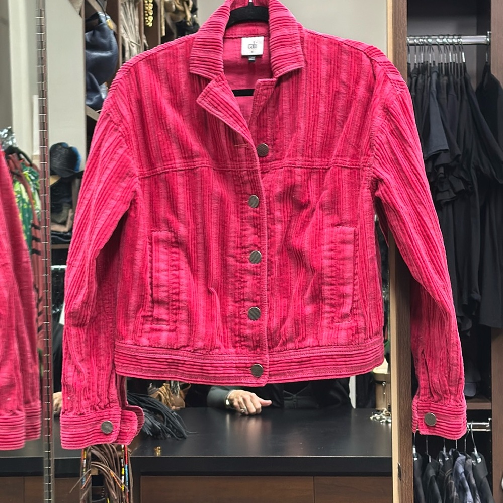 CAbi pink corduroy jacket